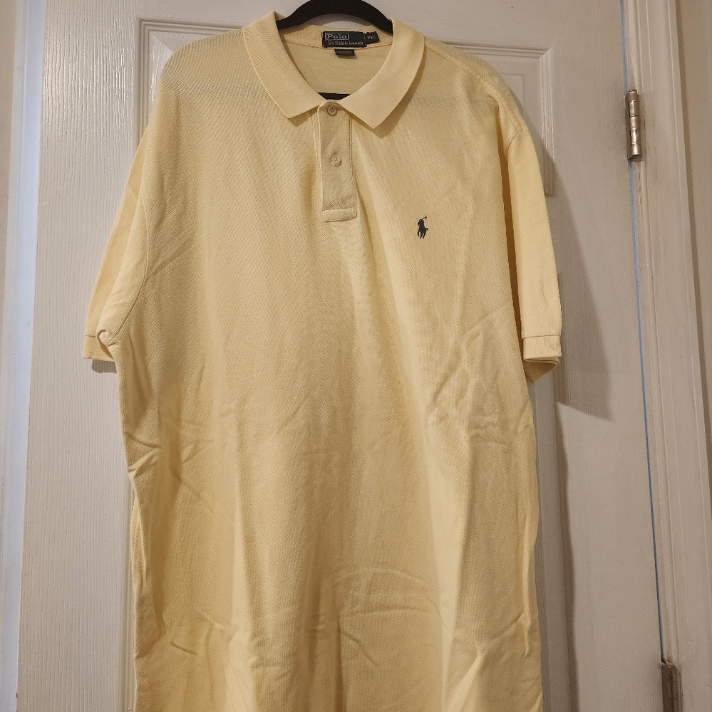 Polo by Ralph Lauren Yellow Classic Polo Short Sleeve Shirt Mens Size XXL